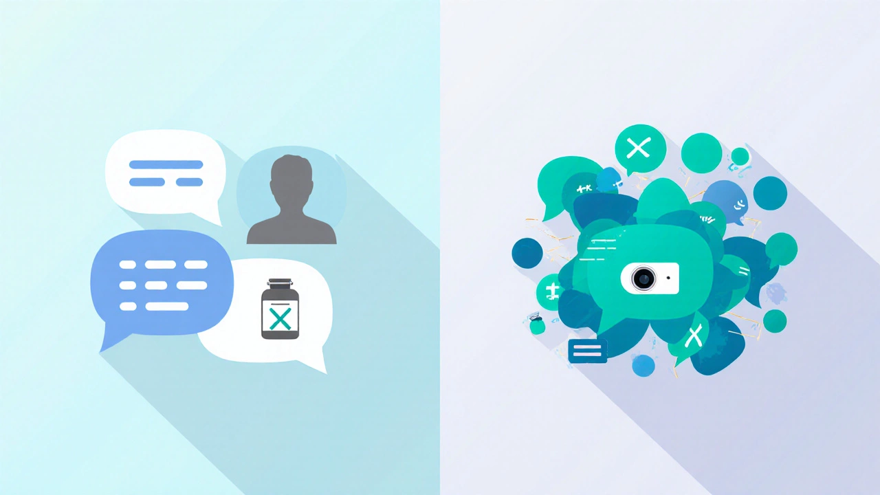 Side‑by‑side view of free limited chat versus paid unlimited chat and video call icons.
