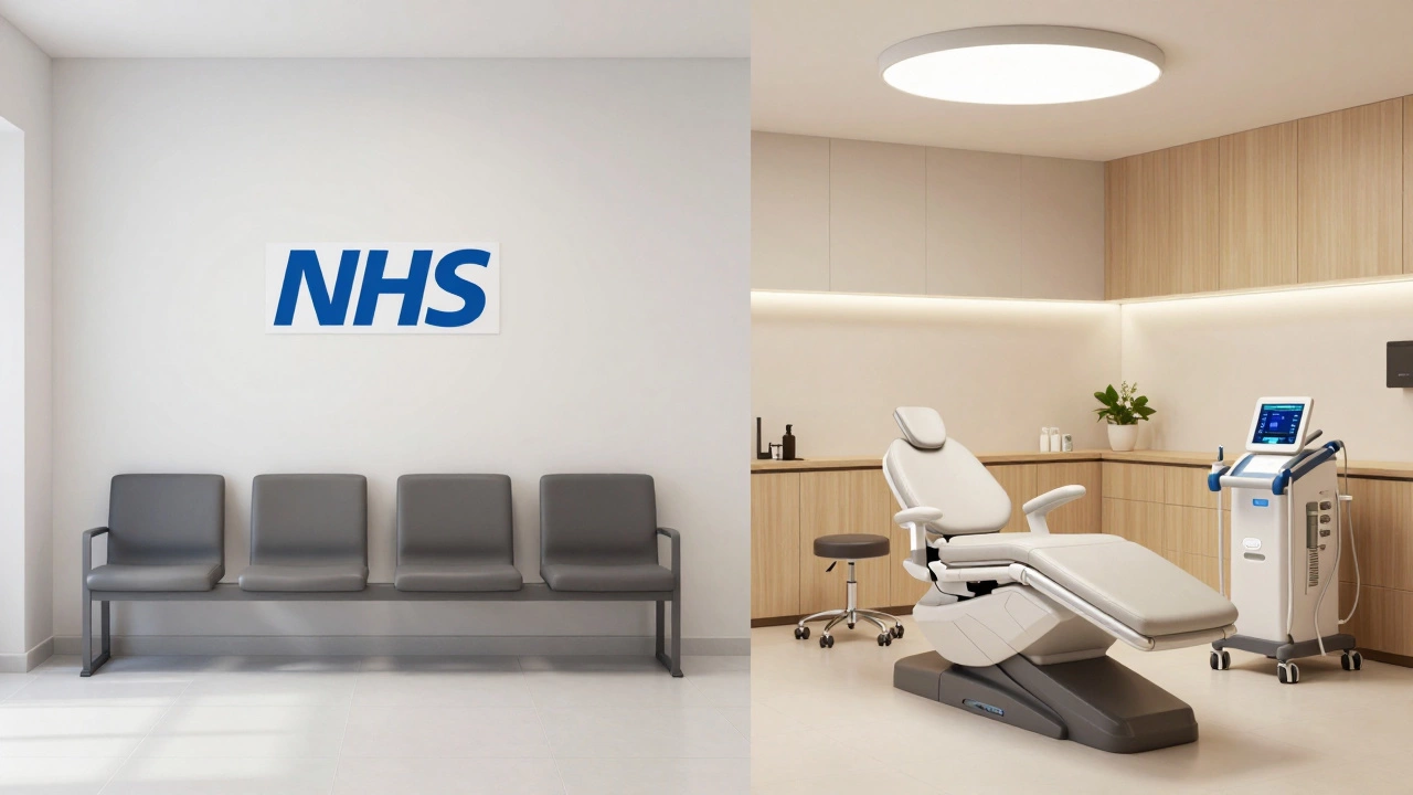 Contrast between strict NHS criteria and flexible private dental clinic environments