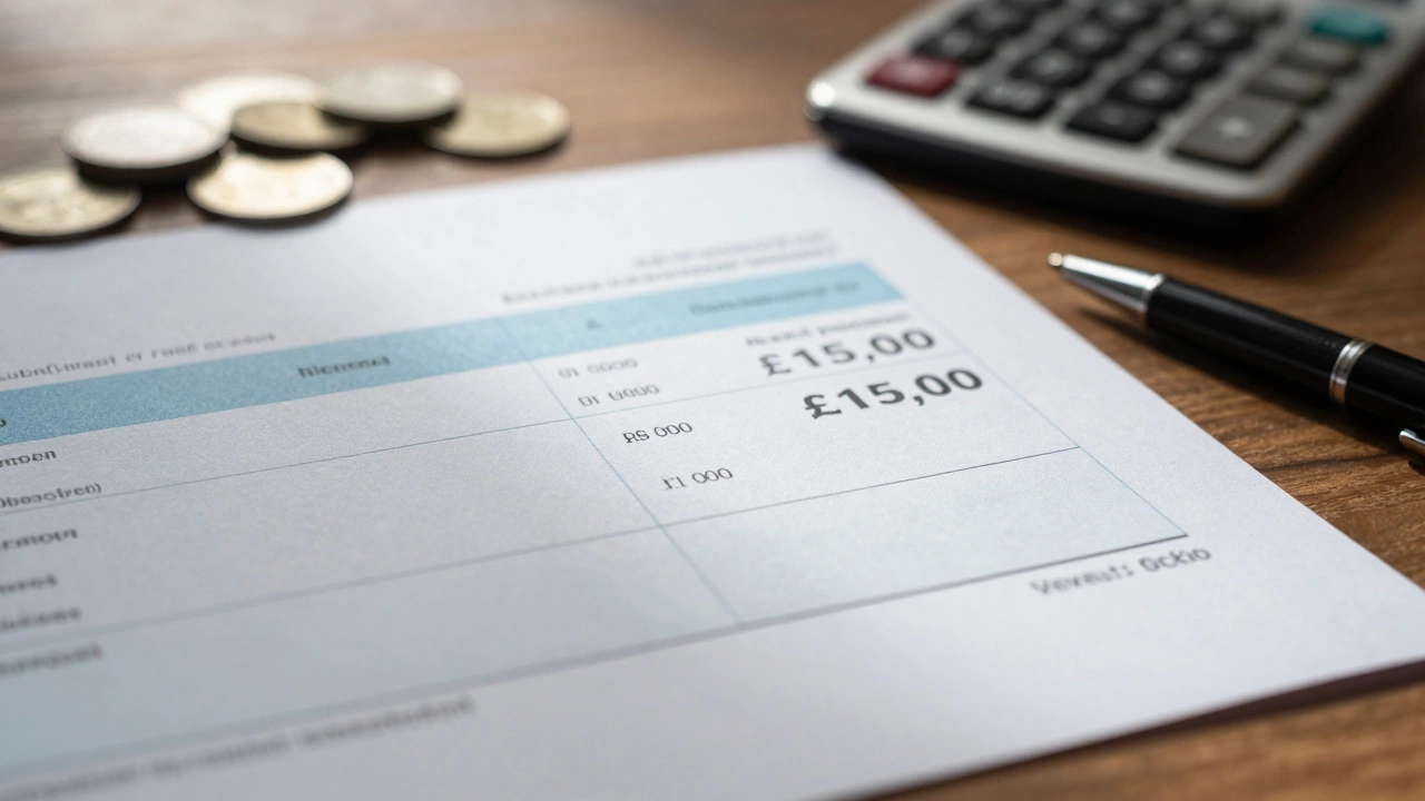 Medical bill and calculator on desk symbolizing high private surgery costs