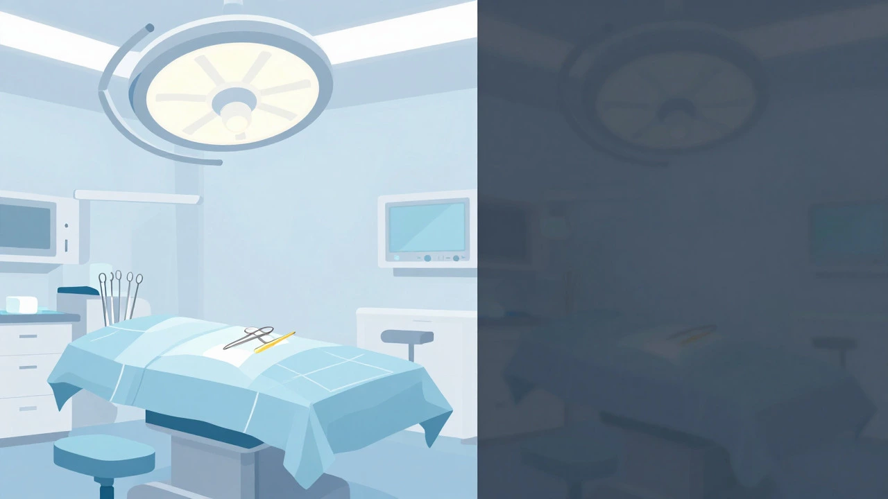Illustration comparing safe regulated clinics vs risky unregulated facilities
