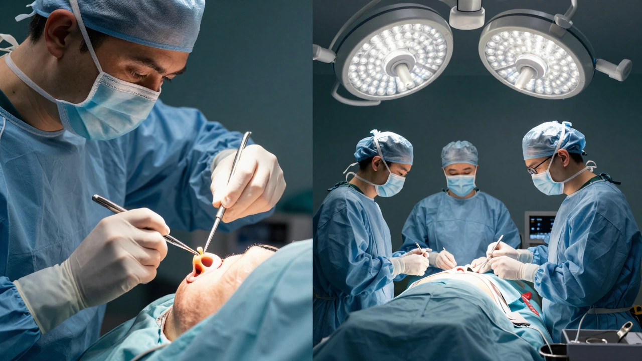 Surgeons performing complex cosmetic procedures