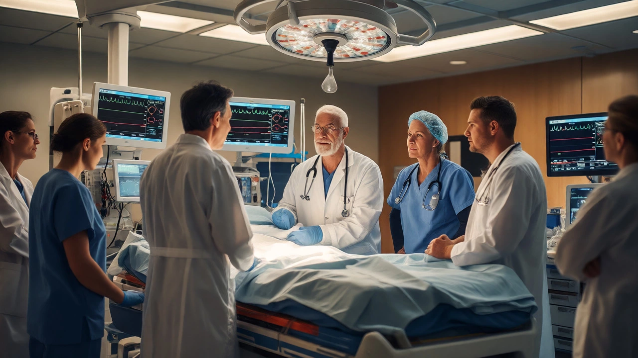 Medical team collaborating in a high-tech intensive care unit at UCHealth